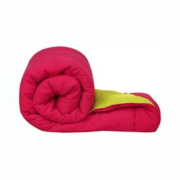 Comfowell Pink & Green Heavy Winter 233 GSM Double Bed Comforter-image-66