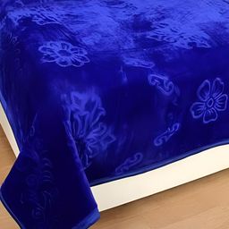 Comfowell Blue Floral Heavy Winter 400 GSM Double Bed Blanket-image-29