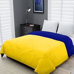 Comfowell Blue & Yellow Heavy Winter 233 GSM Double Bed Comforter-picture-24