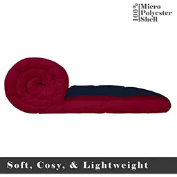 Comfowell Maroon & Navy Blue Heavy Winter 233 GSM Single Bed Comforter-image-59