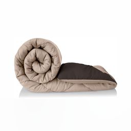 CHICERY Brown & Beige Microfiber Reversible Double Bed Comforter-image-75