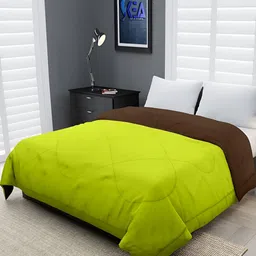 Comfowell Green & Brown Heavy Winter Single Bed Comforter-image-114