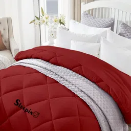 Sleepino Maroon Microfiber 500-GSM for Winter Double Bed Comforter-image-87