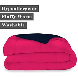 Comfowell Blue & Pink Heavy Winter 233 GSM Double Bed Comforter-image-93