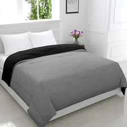 Comfowell Black & Grey Heavy Winter 233 GSM Double Bed Quilt-image-44