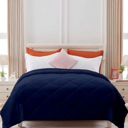Sleepino Navy Blue Microfiber 100 GSM King Double Bed Comforter-image-40