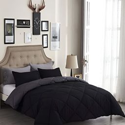 Comfowell Black & Grey Heavy Winter 233 GSM Double Bed Quilt-image-77