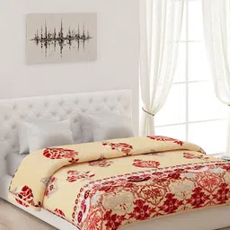 Monte Carlo Yellow Floral Heavy Winter Double Bed Blanket-image-33