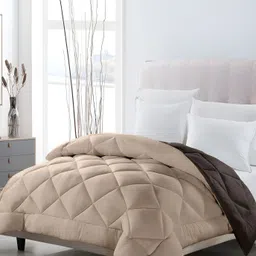 CHICERY Beige & Brown Ultra Soft Double Bed Comforter-image-24