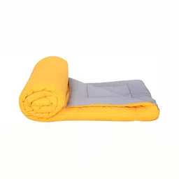 CHICERY Yellow & Grey Microfiber AC Room Single Bed Comforter-image-17