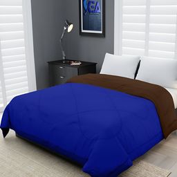 Comfowell Brown & Blue Heavy Winter 233 GSM Single Bed Quilt-image-42
