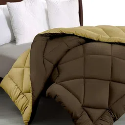 Comfowell Brown & Beige Geometric Heavy Winter Single Bed Quilt-27