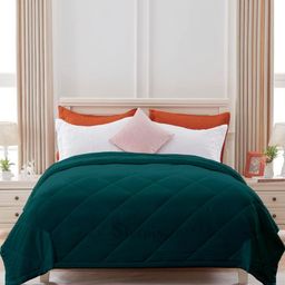 Sleepino Teal Microfiber Double Bed Blanket-image-46