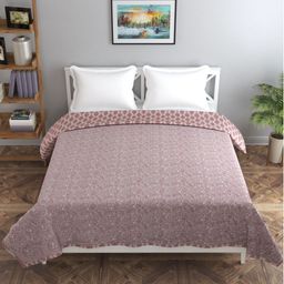 Florida Rust & White Ethnic Motifs Microfiber Double Bed Dohar-image-53