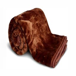 Comfowell Brown Floral Mild Winter 500 GSM Double Bed Blanket-image-99