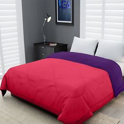 Comfowell Pink & Purple Heavy Winter 233 GSM Single Bed Comforter-14