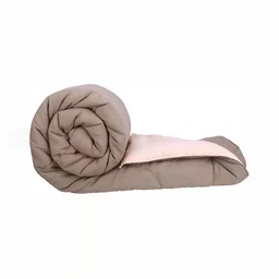 Comfowell Peach & Beige Microfiber Heavy Winter 233 GSM Double Bed Comforter-image-83