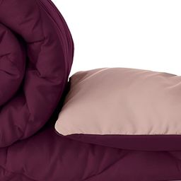 Comfowell Peach & Burgundy Heavy Winter 233 GSM Single Bed Comforter-image-85