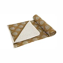 Comfowell Green & White Floral AC Room 110 GSM Cotton Single Bed Dohar-image-36