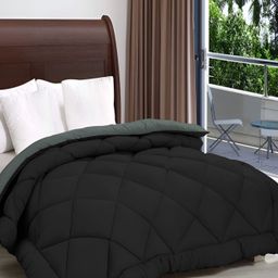 Comfowell Black & Grey Microfiber Heavy Winter 233 GSM Single Bed Comforter-18