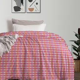 MYTRIDENT Feather Tales Geometric Mild Winter 150 GSM Pure Cotton Single Bed Comforter-image-62