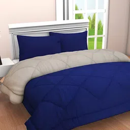 Comfowell Blue & Grey Heavy Winter 233 GSM Single Bed Comforter-image-72