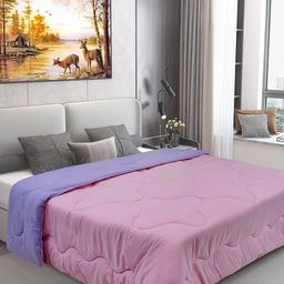 DREAM CARE Pink & Purple Microfiber Reversible AC Room 450 GSM Double Bed Comforter-image-41