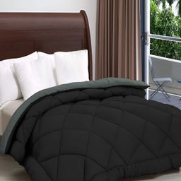 Comfowell Black & Grey Microfiber Heavy Winter 233 GSM Double Bed Comforter-8