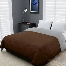 Comfowell Grey & Brown Heavy Winter 233 GSM Single Bed Quilt-image-62