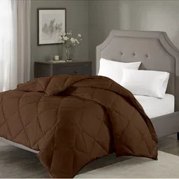 RAZZAI Brown Microfiber AC Room 150 GSM Double Bed Comforter-image-10