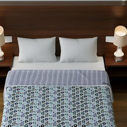Comfowell White & Purple AC Room 150 GSM Double Bed Dohar-image-71