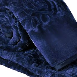 Comfowell Navy Blue Floral Fur Heavy Winter 500 GSM Single Bed Blanket-image-96
