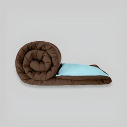 Comfowell Blue & Brown Heavy Winter 233 GSM Single Bed Quilt-image-29