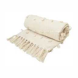 Fashion Throw Cream-Coloured Striped Mild Winter 210 GSM Double Bed Blanket-image-68