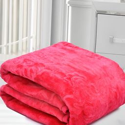 Comfowell Pink Floral Heavy Winter 233 GSM Single Bed Blanket-picture-5