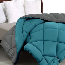 Comfowell Blue & Grey Heavy Winter 233 GSM Double Bed Quilt-image-60
