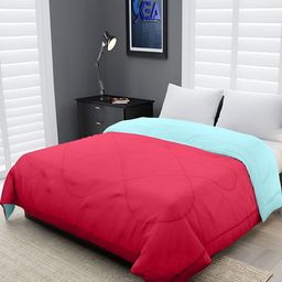 Comfowell Pink & Blue Heavy Winter 233 GSM Single Bed Comforter-image-120