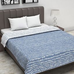 Divine Casa Grey & White AC Room 110 GSM Double Bed Dohar-image-16