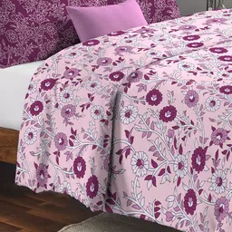 MYTRIDENT Feather Tales Floral Mild Winter 150 GSM Pure Cotton Double Bed Comforter-image-87