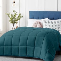 RAZZAI Adults Teal Microfiber Mild Winter 210 GSM Reversible Single Bed Comforter-image-84