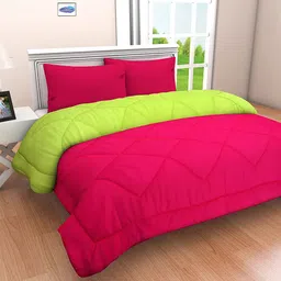 Pum Pum Unisex Green & Red  AC Room 200 GSM Double Bed Comforter-image-16