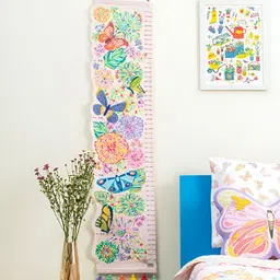 Zookeeper White Printed Height Chart Hanging Wall Decor-25