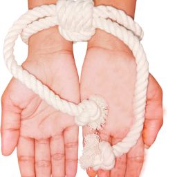 Cotton Rope Handcuff, Adjustable Wrist Tie, 2 Pack, Beige-image-64