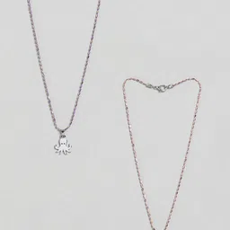 EL REGALO Girls Set Of 2 Stone-Studded Minimal Necklace-17