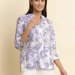 Casual Cuffed Sleeves Printed Women Multicolor Top-image-31