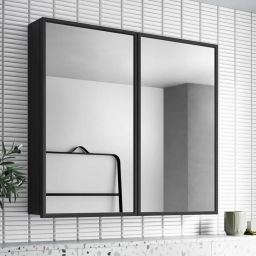 Bathroom Mirror Cabinet/Heavy-Duty Steel Bathroom Storage Organizer (18x18 Inch) Steel Wall Shelf-14
