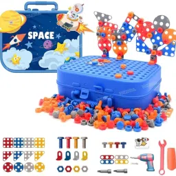 Electric Drill Screw Tool Set|DIY 3D Mosaic Puzzle Toy 228pcs (Space)-14