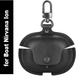 Colorcase Leather Press and Release Headphone Case For Boat Nirvana Ion-image-42