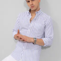 Men Slim Fit Printed Spread Collar Casual Shirt-image-79