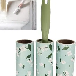 Lint Remover for Cloth Sticky Remover 3 Refills 180 Sheet Hair, Dust & Pet Hair Lint Roller-0
